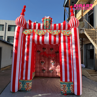 Arche gonflable personnalisée de 3 m, rayée rouge et blanc, décoration d'entrée ethnique traditionnelle pour mariage et festival