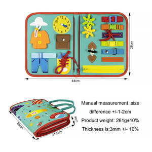 Tableau d'activités sensorielles en feutre pour bébés, jouet éducatif de voyage pour garçons et filles de 1 à 5 ans, vente en gros - Product Image 6
