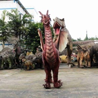 Jurassic taille réelle modèle animatronique dragon mécanique pour enfants pour Playhouse Airport Trampoline Park