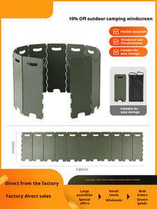 Paravent portable pour réchaud à gaz de camping, protection coupe-vent pour réchaud à gaz d'extérieur - Product Image 2