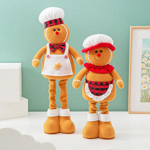 2025 vente chaude décorations de noël poupées <span class=keywords><strong>chef</strong></span> poupées décorations de fête ornement de noël noël pain d'épice homme poupées - Product Image 1