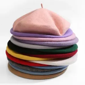 gorro niña boina bebe gorro invierno niño Boinas de perlas de lana francesa  para niña, gorros