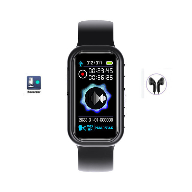 One-push Recording DSP Module Voice Activated Speech -to-text Hand Wristband Voice Recorder with Music Playback