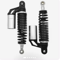 Peredam kejut belakang sepeda listrik & skuter, peredam kejut belakang Universal Diameter 340 mm 12 mm warna Hitam Perak untuk sepeda listrik & skuter