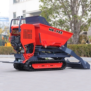 Mini-dumper sur chenilles robuste de 520 kg, camion-benne rotatif avec inclinaison à 90 degrés, facile à utiliser - Product Image 2