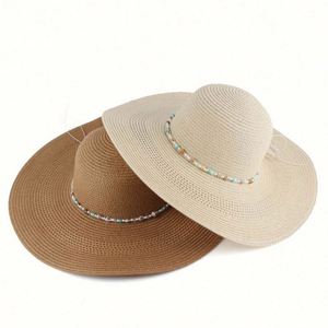 Nuevo Sombrero de Sol de Papel con Visera Ancha para Mujer, para Pesca al Aire Libre, Vacaciones, Viajes, Playa - Product Image 1