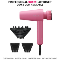 Sèche-cheveux professionnel FirePhoenix M2 1875W 100000RPM à moteur sans balais haute vitesse, auto-nettoyant ionique, léger 430g, 125V