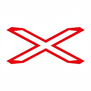 <b>T</b>-27a Single <b>Track</b> Uncontrolled Railway Crossing Reflective Traffic Sign - Product Image 2