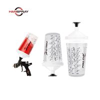 Couvercles jetables pour gobelets de mélange de peinture HVLP, gobelets doseurs en plastique transparent pour pistolets de pulvérisation, qualité industrielle, ODM