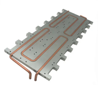Plaque froide liquide en aluminium personnalisée dans différents sens d'écoulement Bloc d'eau liquide Plaque froide liquide eau