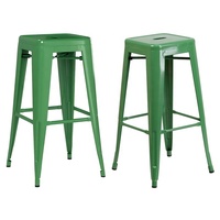 Tabouret de bar vintage en métal industriel, chaise Tolix colorée en fer pour restaurant, extérieur, bar à domicile, salon - Résistant à l'eau