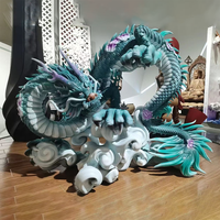 Modèle de dragon en pierre artificielle imprimé en 3D, statue d'animal mythique chinois en couleur, écologique, art de collection pour l'extérieur et l'intérieur