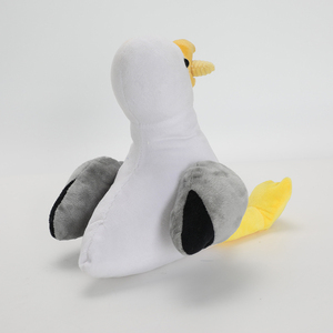 Peluche de Avestruz Marino con Accesorio de Pez, Gaviota de Peluche Blanca, Gris y Amarilla, Compañero Suave y Acogedor para Niños y Adultos - Product Image 6