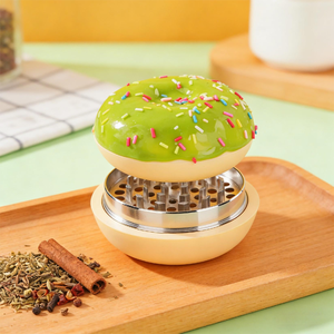 Molino de Hierbas Secas Clásico Rukioo de 72 mm y 3 Partes, de Aleación de Zinc, en Forma de Donut - Product Image 5