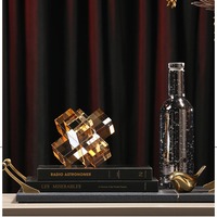 Bouteille de vin en cristal de champagne de luxe moderne pour la décoration de la maison, décorations de salon, ornements d'art de bureau en cristal personnalisés