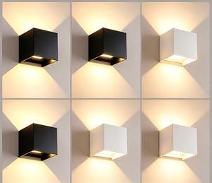 Lámpara LED Cuadrada para Exteriores, Ajustable, Impermeable, para Pared, Porche, Iluminación Arriba y Abajo - Product Image 5