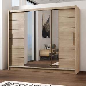 High End Home Furniture Popular Wood Veneer <b>Wardrobe</b> with LED Light Simple Bedroom <b>Wardrobe</b> Closet - Product Image 5