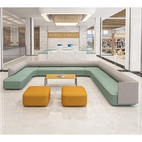 Meubles commerciaux modulables incurvés en forme libre, canapé modulaire, sièges de réception, salle d'attente, ensemble de canapés pour bureau, salon, clinique