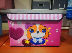 Ready to Ship Factory Wholesale Cartoon Style Colorful Oxford Fabric Non Woven Foldable Toy <b>Storage</b> <b>Box</b> Kids Organization - Product Image 5