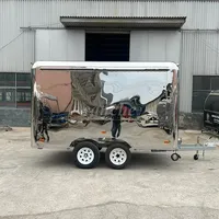Chariot mobile de restauration populaire en acier inoxydable pour hot-dogs, frites, chocolat et desserts, idéal pour le camping et l'extérieur, à vendre en Allemagne