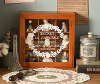 Boîte de rangement en bois, boîte décorative avec couvercle en verre, 9 compartiments, boîte à bijoux rectangulaire classique multifonctionnelle, boîte à souvenirs