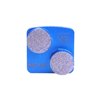 Disques de ponçage diamantés à double segment, à liaison dure, grain 40, compatibles avec Husqvarna Redi Lock