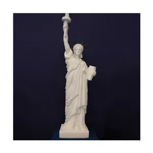 Zuiver Wit Marmer Vrijheidsbeeld van Amerika Sculptuur