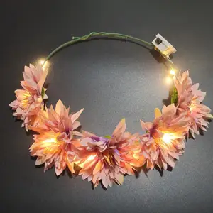 Led nhấp nháy vương miện Headband Phụ kiện tóc LED vương miện bên headbands ánh sáng lên Headband