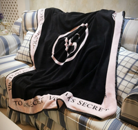 Couverture Polaire Flannel Personnalisée OEM Impression par Sublimation avec Logo, Jeté de Marque Rose Amour