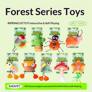 Jouet pour chat série Forêt, bâton à mâcher en peluche à la menthe, pour chatons, anti-ennui et stimulant la dentition, fournitures pour animaux de compagnie - Product Image 3