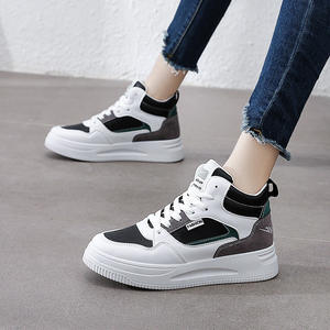 Nouveauté d'automne <span class=keywords><strong>pour</strong></span> femmes, chaussures décontractées à lacets, baskets à semelle épaisse, chaussures de sport blanches, vente en gros - Product Image 3