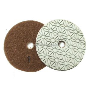 Kuvars mermer parlatma pedleri ıslak veya kuru parlatma pedleri 3 adım elmas granit 100mm esnek reçine parlatma pedi - Product Image 2