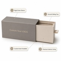 Scatola a Cassetto in Carta Kraft Personalizzata Direttamente dalla Fabbrica, Imballaggio Ecologico per Cosmetici e Prodotti Skincare, con Goffratura e Rivestimento UV, Spugna Inclusa