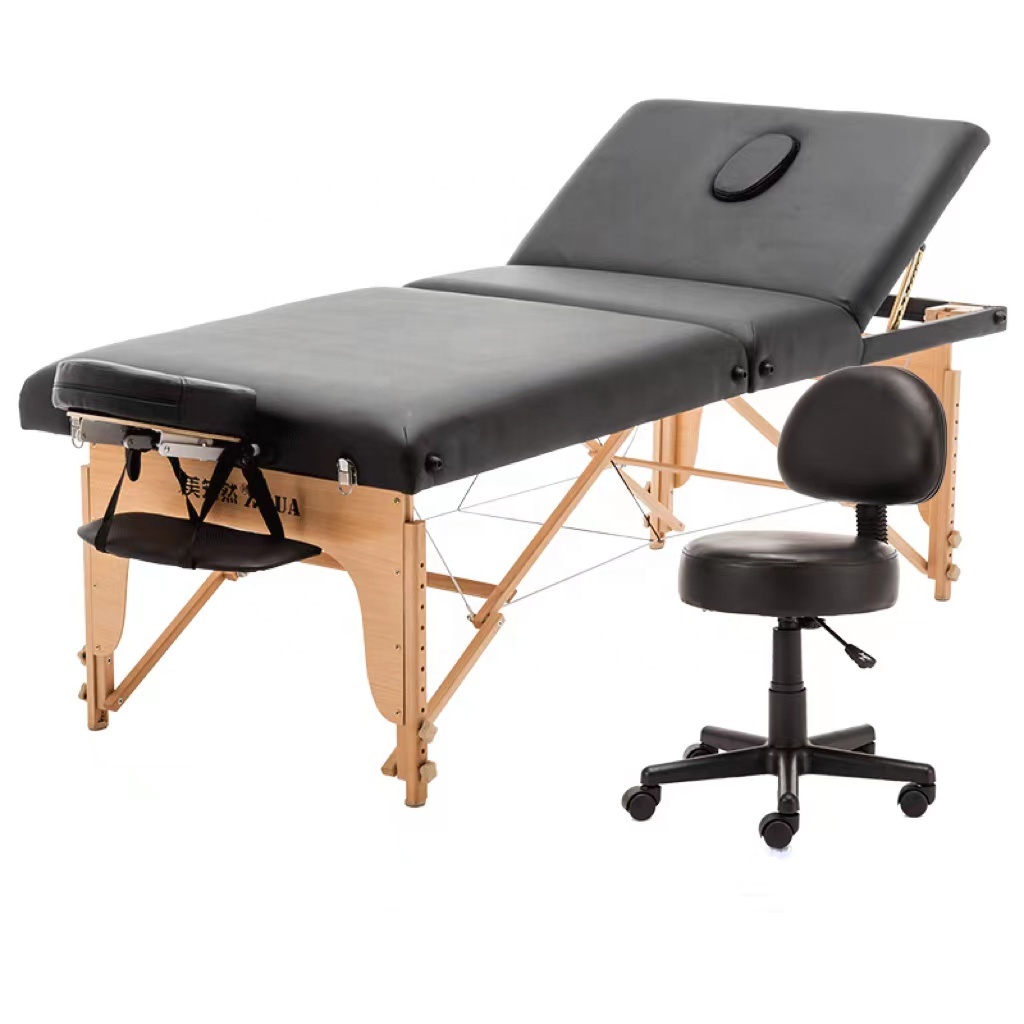 High quality Burgundy Metal Portable massage Chair
