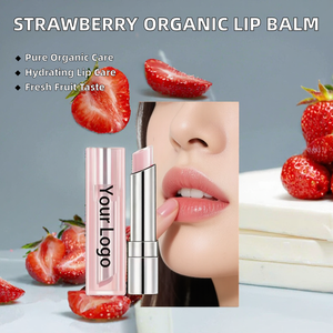 Fruit Strawberry Four Seasons Nourishing Pink Organic Moisturizing Mineral Custom <b>Lip</b> Balm 3g - Product Image 2