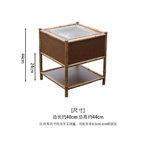 Estufa de bambú de doble capa estilo chino con tapete para preparar té, uso doméstico - Product Image 2