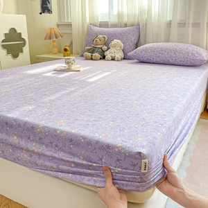 Fitted Sheet Cotton Printed Floral Mattress Protector Elastic Full Coverage Bed Sheet Cover Home Use Grade A - Product Image 2