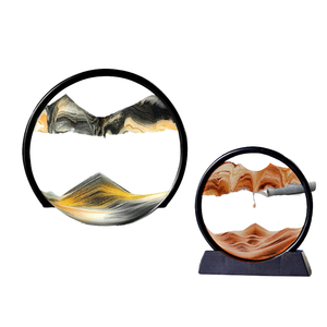 Gambar Seni pasir bergerak 7 inci Sandscapes dalam gerakan kaca bulat 3D seni pasir laut dalam untuk anak-anak dewasa - Product Image 2