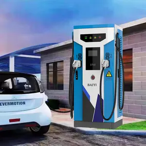 Floor mounted ev charger 120kw public commercial ev ultrag GBT/CCS fast charging station dc electric car charging piple