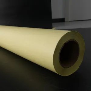 Manufacturer 50 Micron Yellow Liner Glossy PVC Self Adhesive Cold Lamination Film