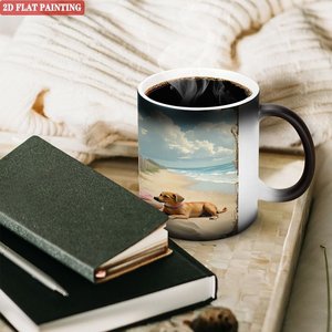 <b>Ceramic</b> <b>Mug</b> 11oz Frosted Black Heat Sensitive Color Changing Sublimation Blank <b>Mug</b> - Product Image 3