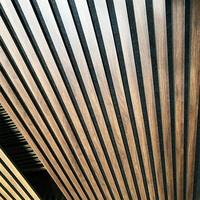 Panneau acoustique en bois plaqué moderne, NRC 0.88, résistant au feu, insonorisant, en MDF, pour la décoration murale des hôtels, des bureaux et des halls.