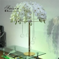 Parasols de table en métal doré pour mariage, vente en gros d'usine