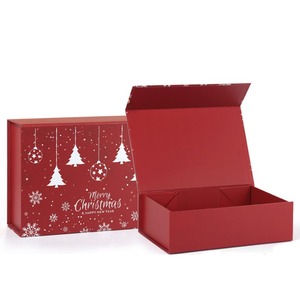 Christmas packaging gift box luxury <b>red</b> <b>paper</b> gift box, customizable according to needs - Product Image 1