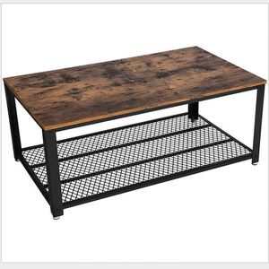 American <span class=keywords><strong>vintage</strong></span> retro semplice stile loft tavolo da centro tavolo mobili retrò marrone di stoccaggio <span class=keywords><strong>scrivania</strong></span> con centro di stoccaggio di <span class=keywords><strong>metallo</strong></span> di legno <span class=keywords><strong>scrivania</strong></span> - Product Image 2