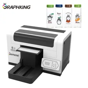 Grafking-impresora LED UV A3 multifuncional, impresora plana C + W + Barniz UV para funda de teléfono, botella cilíndrica de vidrio