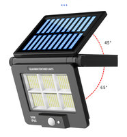 Applique murale solaire à LED pour jardin PIR Motion Sensing New Folding Angle Adjustment Waterproof Charging Remote Control IP65 Plastic LED Lights