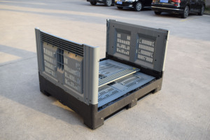 Cajas de plástico HDPE plegables de la mejor calidad Caja de almacenamiento plegable de mercado apilable Caja de almacenamiento plegable de plástico - Product Image 2