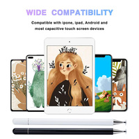 Bolígrafo capacitivo de disco pasivo Universal 2 en 1, bolígrafo Stylus de tableta Universal de aluminio para Appl Ipad Android