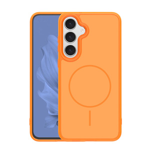 Funda Magnética Antigolpes para Teléfono con Protección de Doble Tono y Acabado Esmerilado, Compatible con Carga Inalámbrica, para Samsung Galaxy S25 <span class=keywords><strong>FE</strong></span> S26 Ultra - Product Image 1